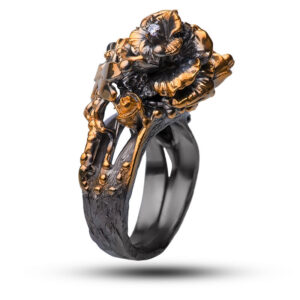 Кольцо «Стрекоза», камень фианит