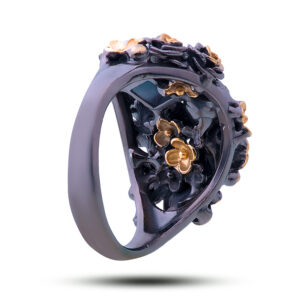 Кольцо «Нимфа», камни топаз, аметист, фианит, размер 17