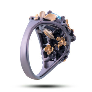Кольцо «Нимфа», камни топаз, аметист, фианит, размер 17,75