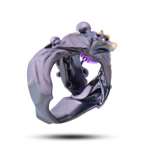 Кольцо «Прелюдия», камни аметист, фианит, размер 18,5