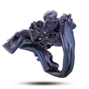 Кольцо «Ноктюрн», жемчуг, цитрин, фианит, размер 16,75