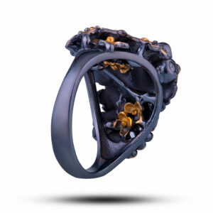 Кольцо «Флоранс», камни гранат, фианит, размер 17