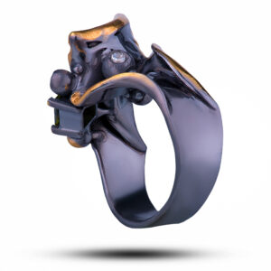 Кольцо «Волна», камень фианит, размер 18,25