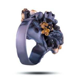 Кольцо «Флоранс», жемчуг, раухтопаз, фианит, размер 18