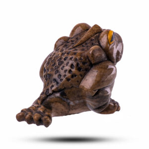 Фигурка из камня «Жаба трехпалая» Камень кальцит