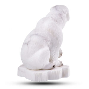 Фигурка из камня «Белый медведь» Камень ангидрит
