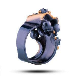 Кольцо «Винтаж», камни празиолит, топаз фианит, размер 17,5