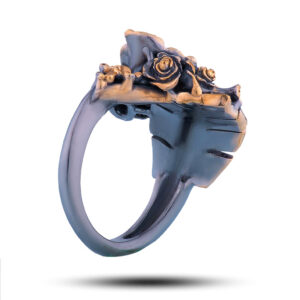 Кольцо «Дивный сад», камни гранат, фианит, размер 17,5