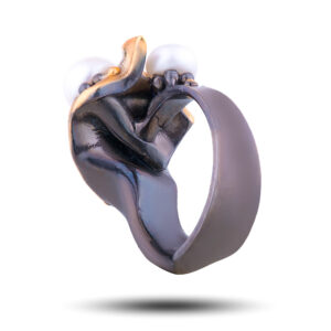 Кольцо «Винтаж», жемчуг, аметист, размер 17,5