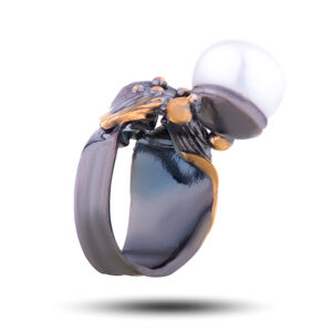 Кольцо «Винтаж», жемчуг, фианит, размер 17