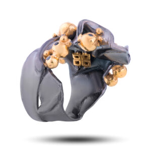 Кольцо «Модерн», камни аметист, фианит, размер 18