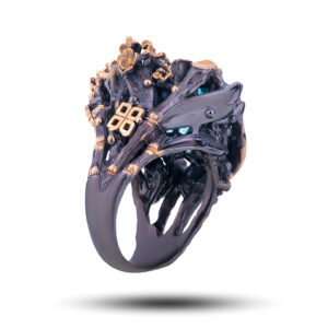 Кольцо «Райский сад», камни топаз, фианит, размер 17