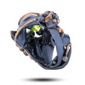 Кольцо «Восторг», камни фианит, празиолит, размер 17,5