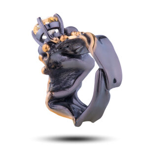 Кольцо «Винтаж», камни цитрин, фианит