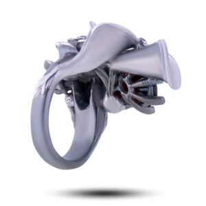 Кольцо «Летиция», камни гранат, фианит, размер 17,5