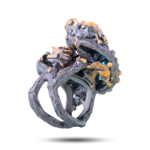 Кольцо «Букет роз», камни топаз, фианит, размер 17,75