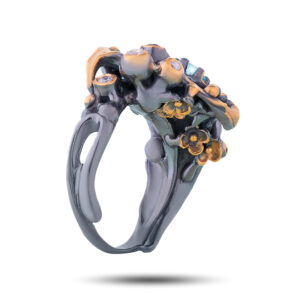 Кольцо «Лидия», камни топаз, фианит, размер 16