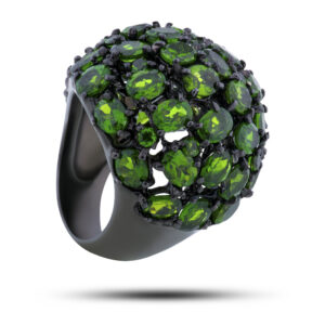 Кольцо «Куст», камень цаворит, размер 17,5