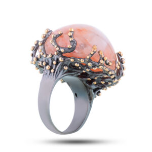 Кольцо с солнечным камнем, размер 18,5