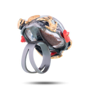 Кольцо с кварцем, размер 19