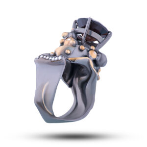 Кольцо «Винтаж», камни раухтопаз, фианит, размер 18,5