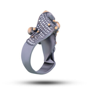 Кольцо «Импровизация», камни фианит, шпинель, размер 17,5