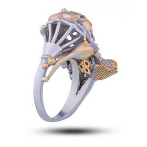 Кольцо «Букет для любимой», камень фианит, размер 17,75