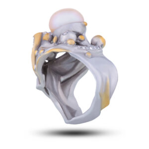 Кольцо «Метаморфозы», жемчуг, фианит, размер 18,5