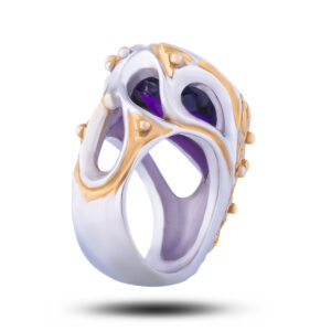 Кольцо «Восторг», камень аметист, размер 16,75