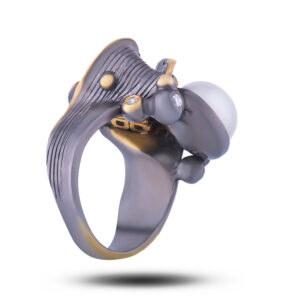 Кольцо «Дали», жемчуг, фианит, размер 15,75