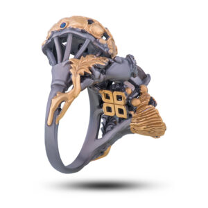 Кольцо «Мила», камни раухтопаз, фианит, размер 17