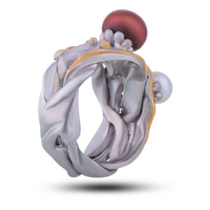 Кольцо «Винтаж», жемчуг, аметист, размер 18,5