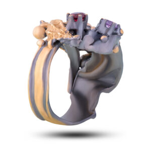 Кольцо «Морской бриз», камни топаз, аметист, гранат, фианит, размер 18,5