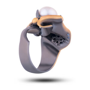 Кольцо «Дали», жемчуг, шпинель, фианит, размер 18,75