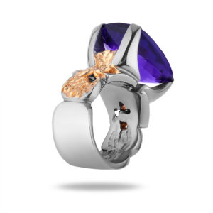 Кольцо «Ультрафиолет», камень аметист, размер 18