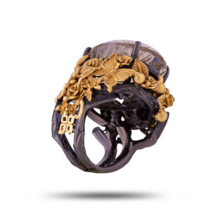 Кольцо «Женское счастье», камни кварц, цитрин, размер 18