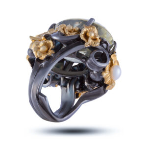 Кольцо «Вкус богатства», жемчуг, кварц, размер 17