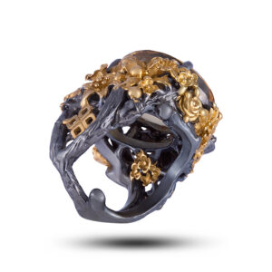 Кольцо «Осенний вальс», камень цитрин, размер 18