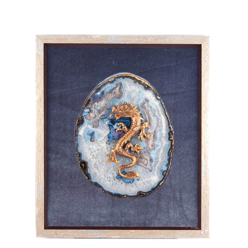 Картина на агате Дракон. Драгоценный камень агат
