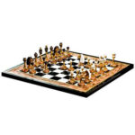 Шахматы Камень яшма, долерит, кахолонг . Литье бронза, позолота, ручная работа