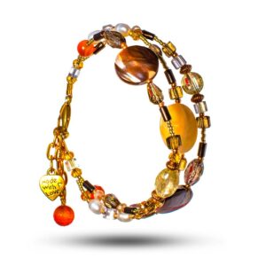 Браслет раухтопаз, цитрин, перламутр, Адриана, Арт. 75919