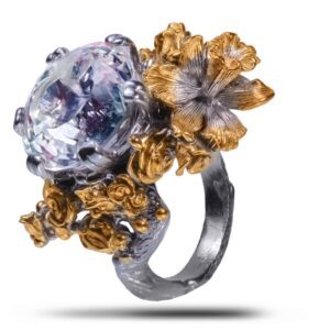 Кольцо «Феерия», камень горный хрусталь, размер 17,5