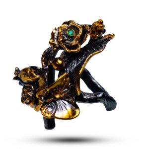 Кольцо «Летняя фантазия», камни фианит, шпинель, размер 17