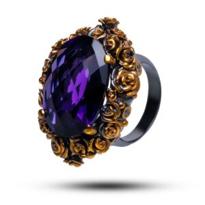 Кольцо «Мистерия», камень аметист, размер 17