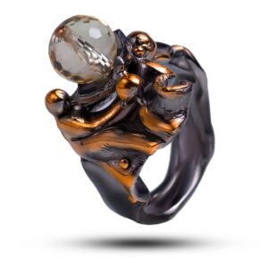 Кольцо «Дали», камень цитрин, размер 17,5