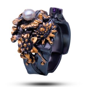 Кольцо 925 «Прованс», фианит, жемчуг