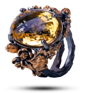 Кольцо «Индия» натуральный камень цитрин