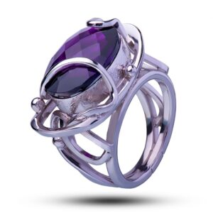 Кольцо «Богема» камень аметист 10,7 ct