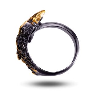 Кольцо «Ворон», камень фианит, размер 18