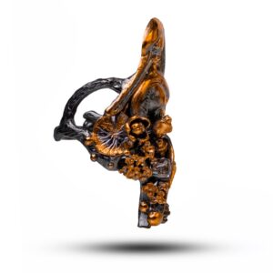 Кольцо «Цапли» камень празиолит